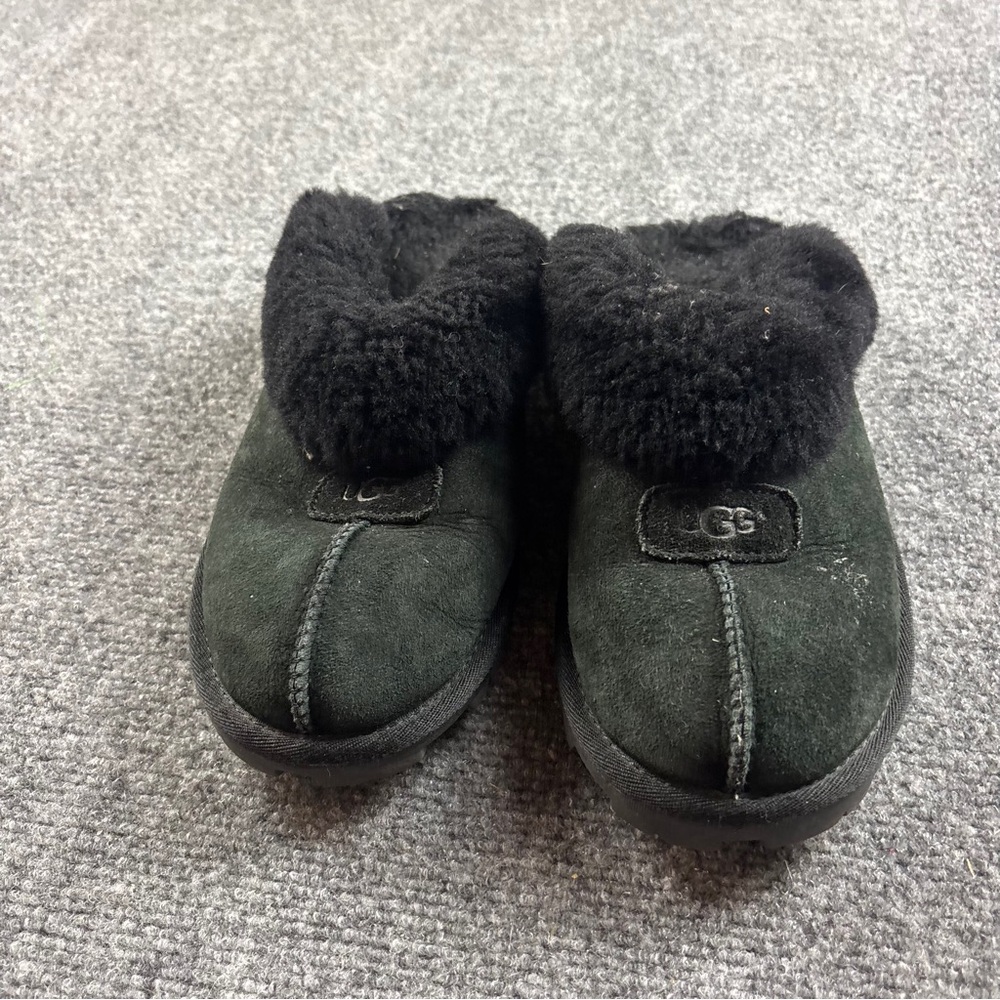 UGGS Women’s Black Coquette Shearling Lined Slip On Slipper size: 7 - Picture 2 of 12